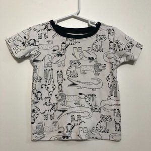 Carter's Boys Size 5T Animal Print PJ Top